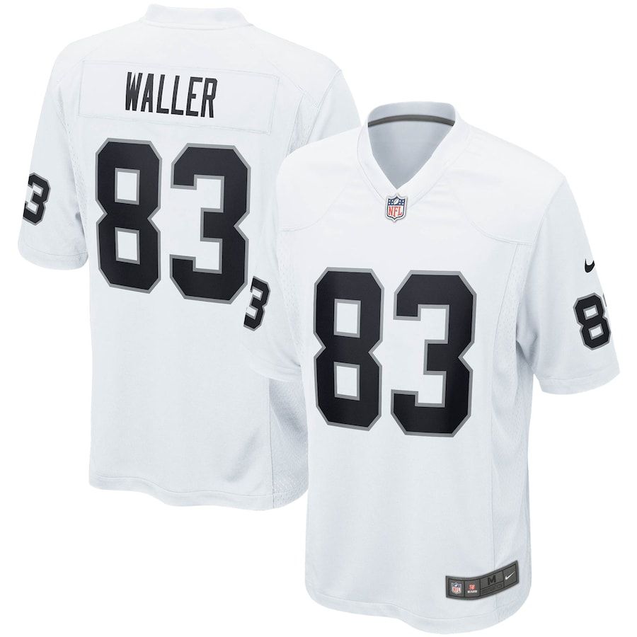 Men Oakland Raiders #83 Darren Waller Nike White Game NFL Jersey->oakland raiders->NFL Jersey